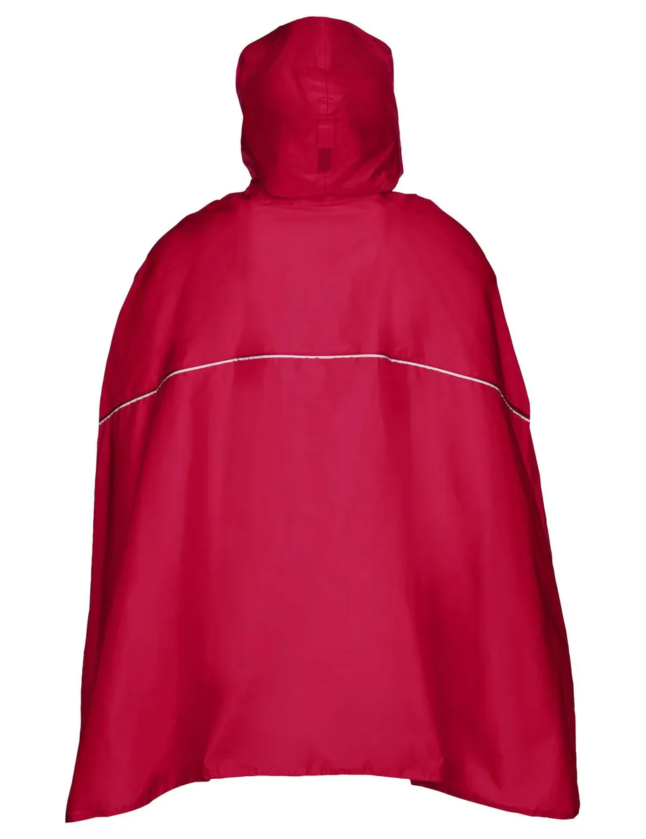 Vaude Valdipino regenponcho unisex rood - Image 2