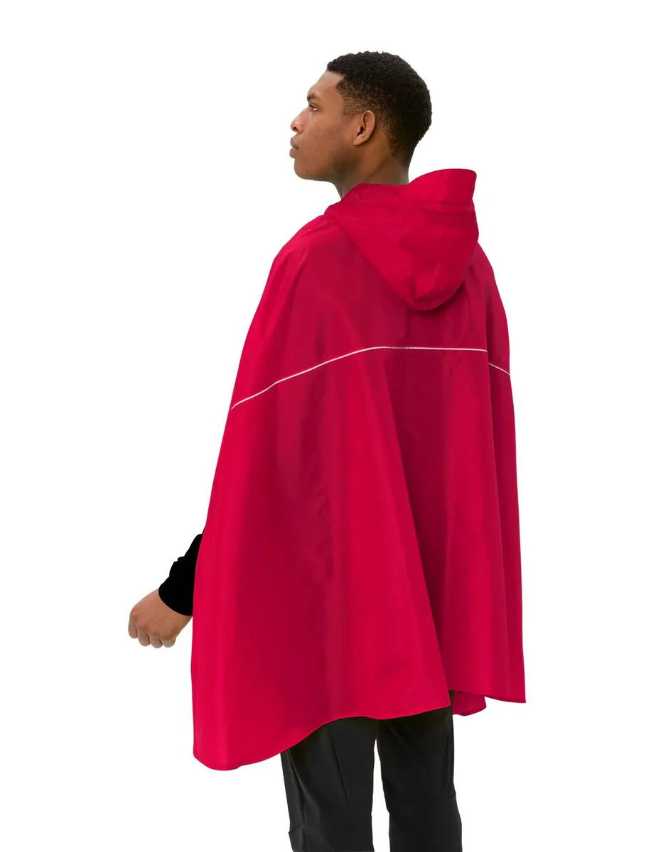 Vaude Valdipino regenponcho unisex rood - Image 3