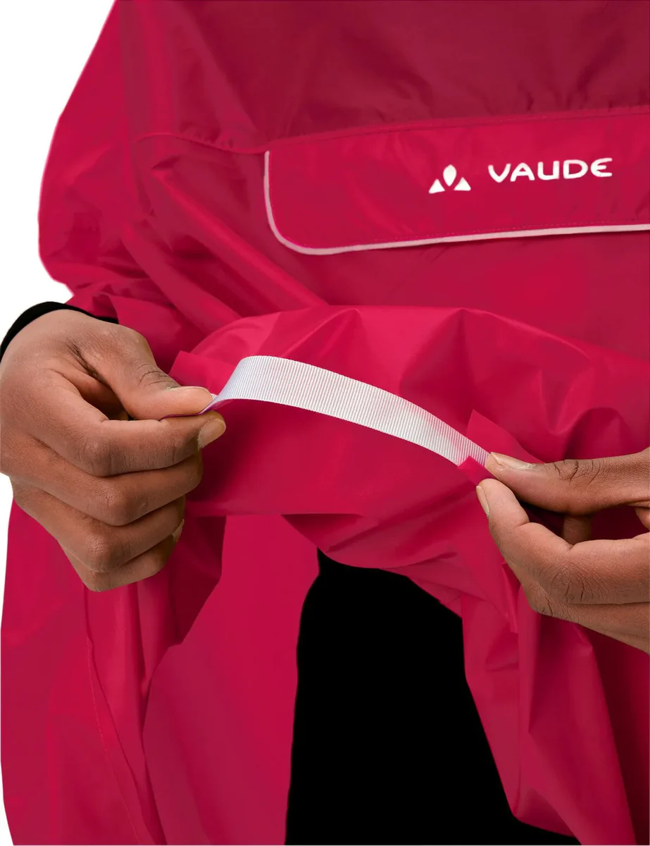 Vaude Valdipino regenponcho unisex rood - Image 4