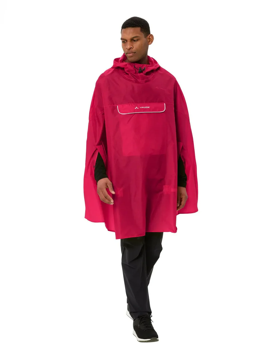 Vaude Valdipino regenponcho unisex rood - Image 6
