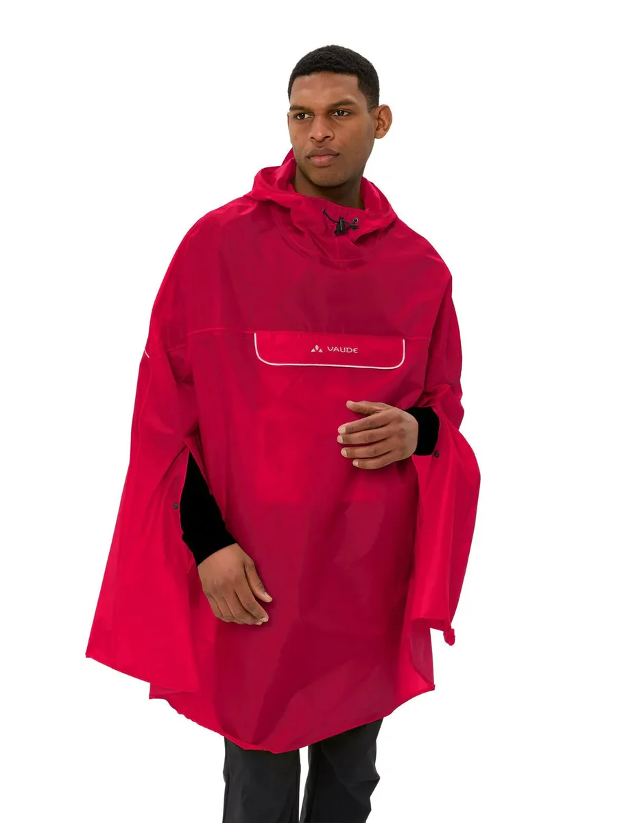 Vaude Valdipino regenponcho unisex rood - Image 7