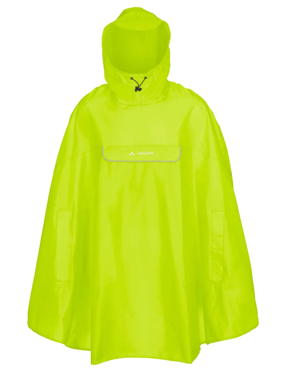 Vaude Valdipino regenponcho unisex neon geel