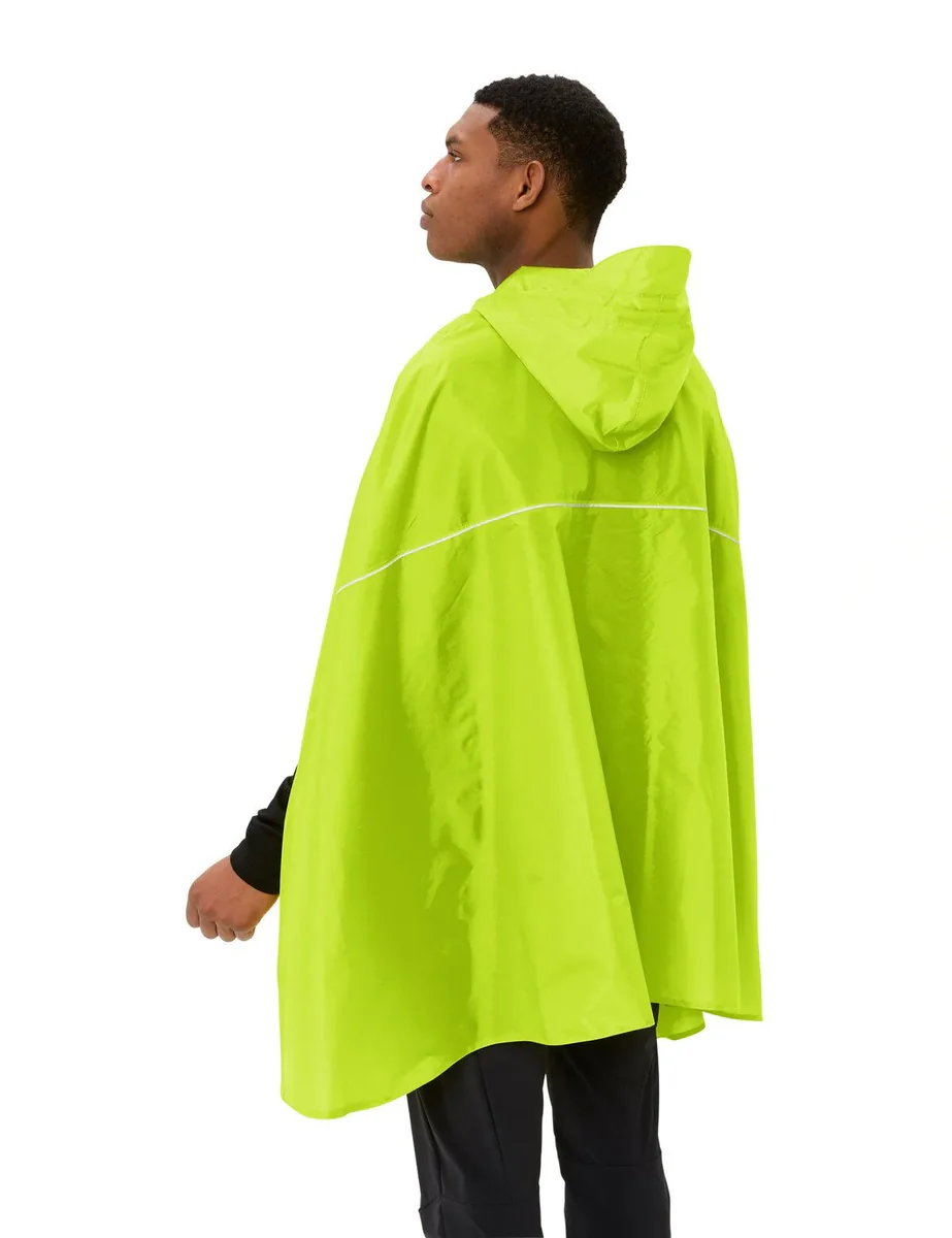 Vaude Valdipino regenponcho unisex neon geel - Image 4