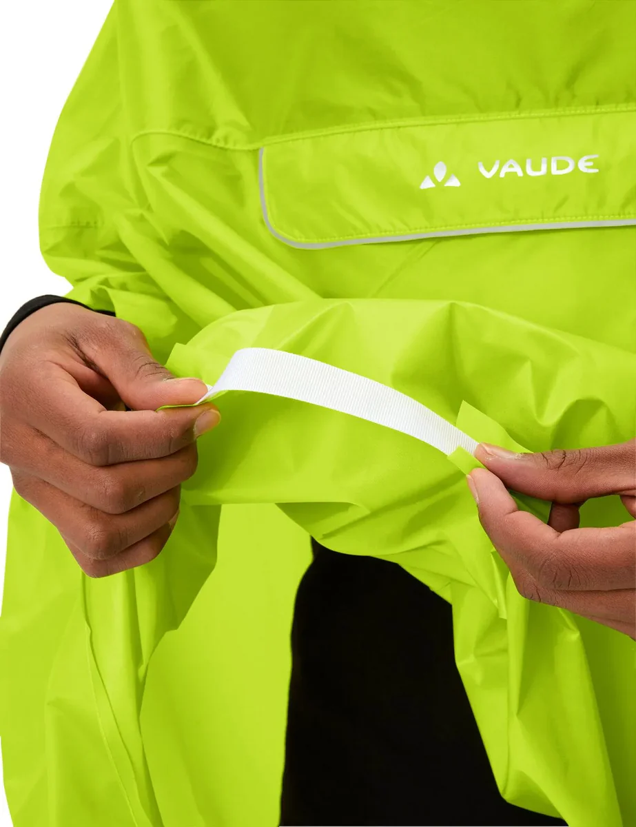 Vaude Valdipino regenponcho unisex neon geel - Image 5