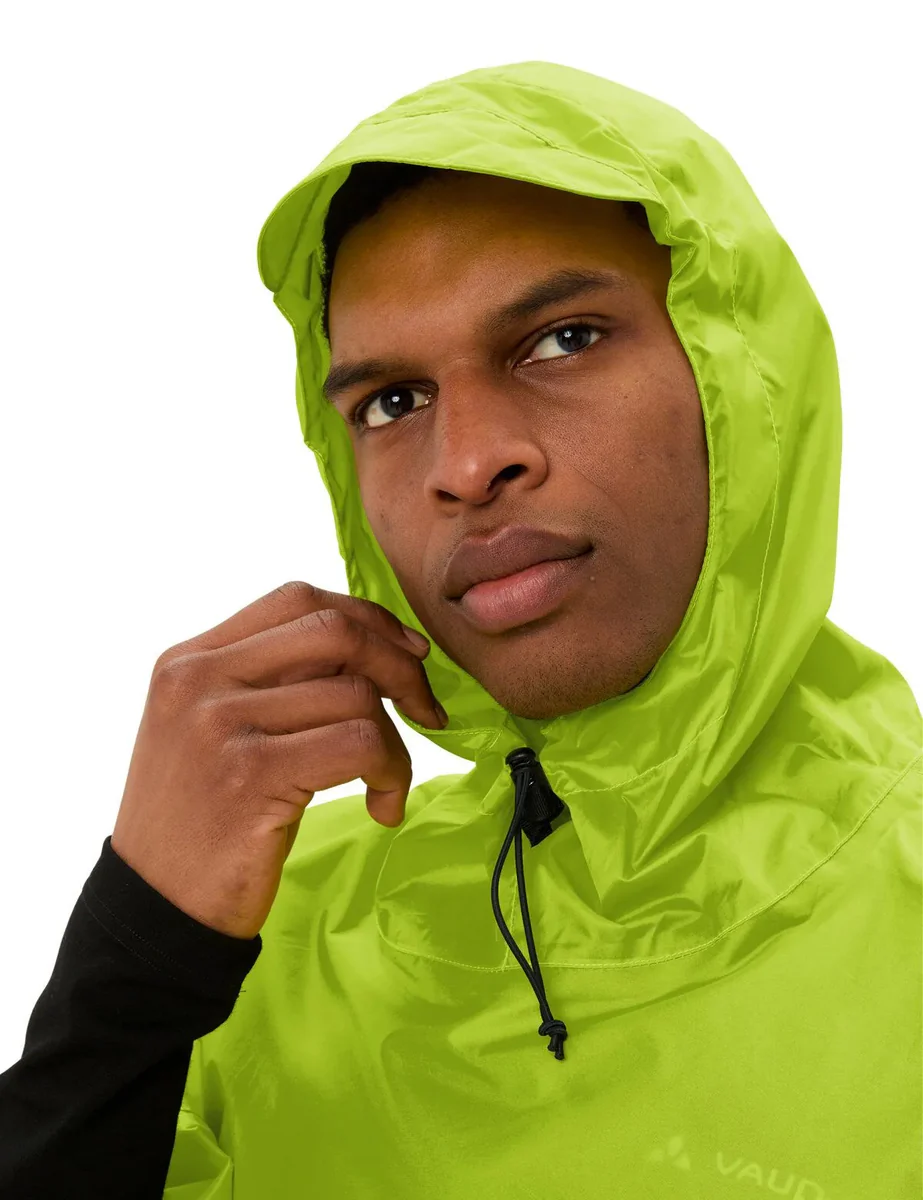 Vaude Valdipino regenponcho unisex neon geel - Image 6
