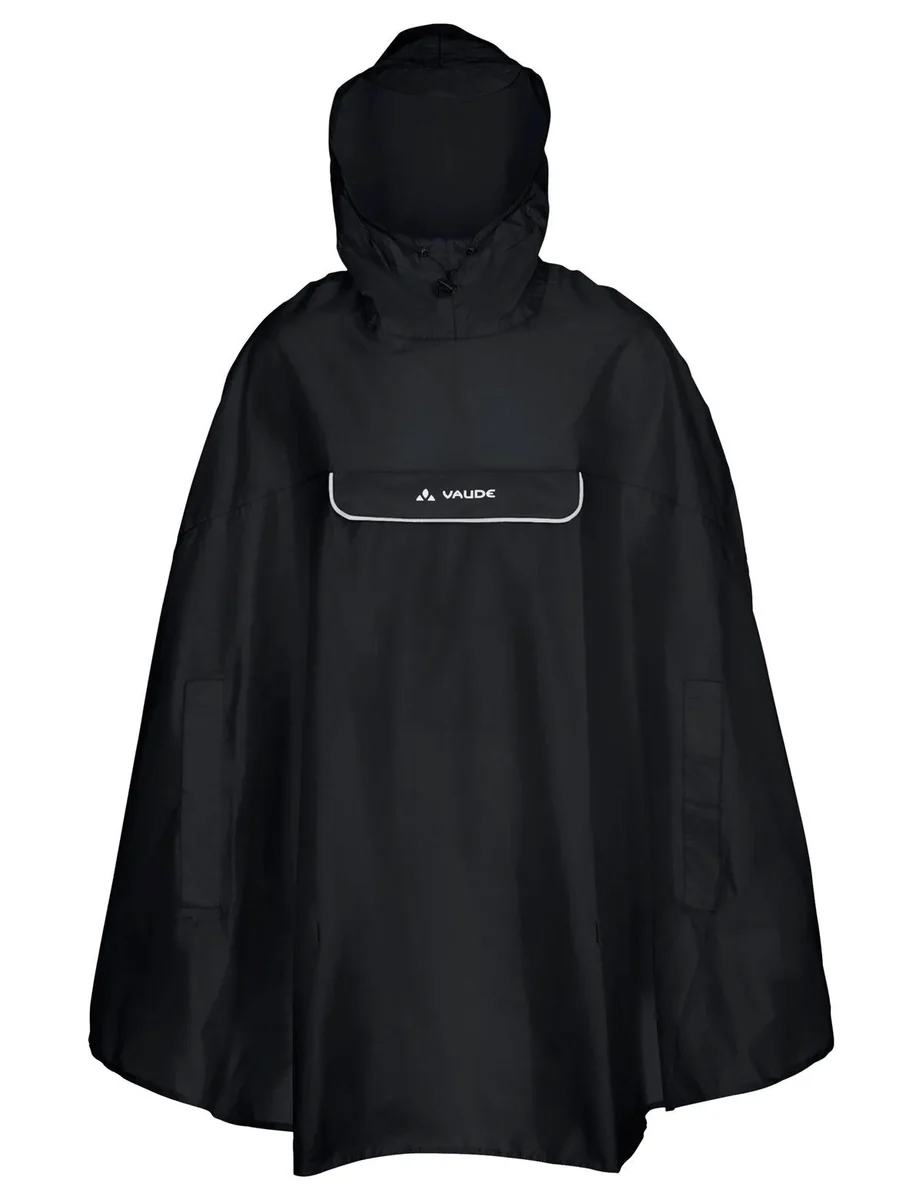 Vaude Valdipino regenponcho unisex zwart