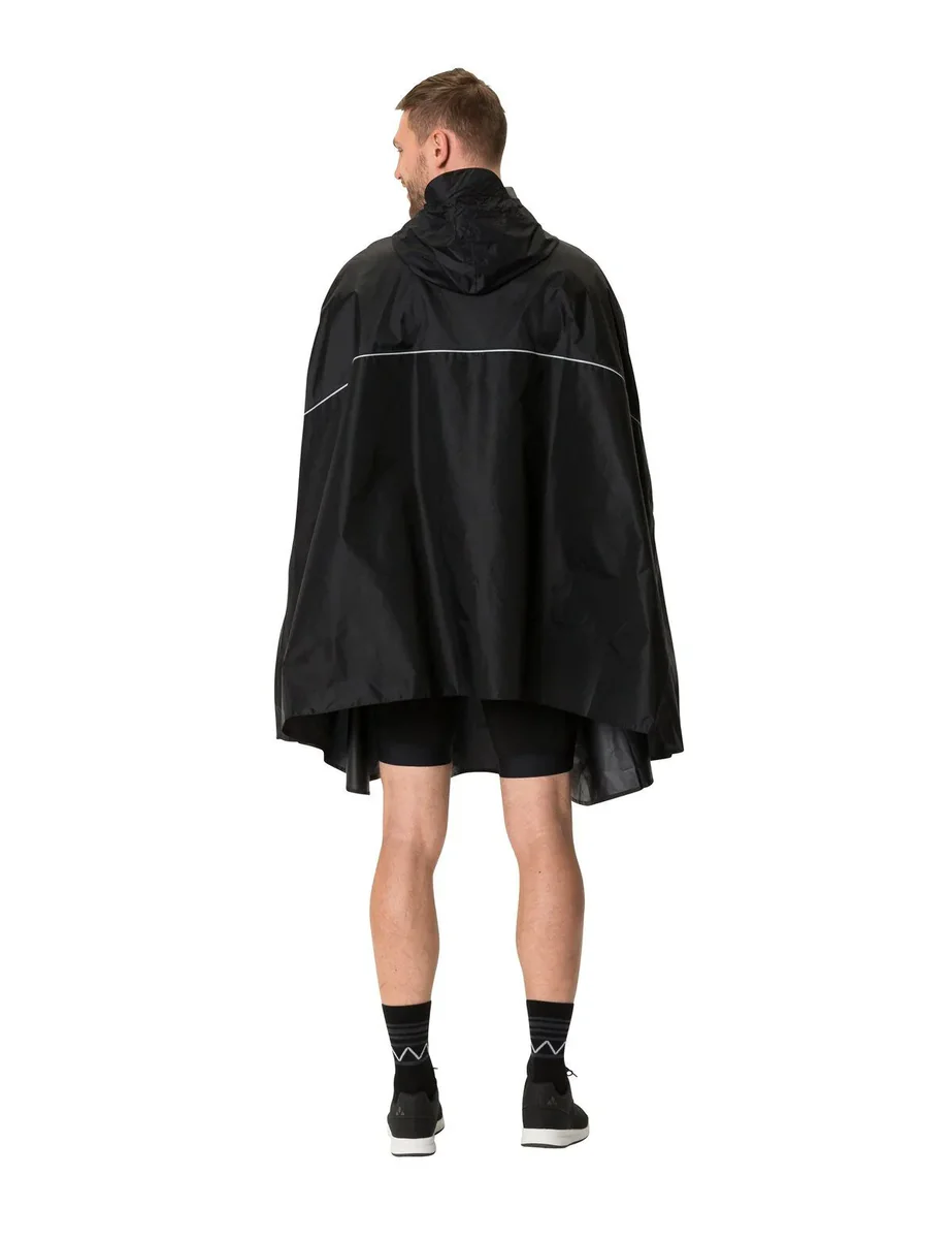 Vaude Valdipino regenponcho unisex zwart - Image 4