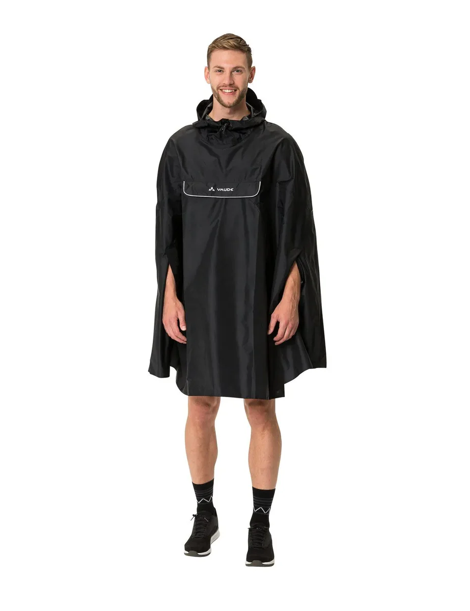 Vaude Valdipino regenponcho unisex zwart - Image 7