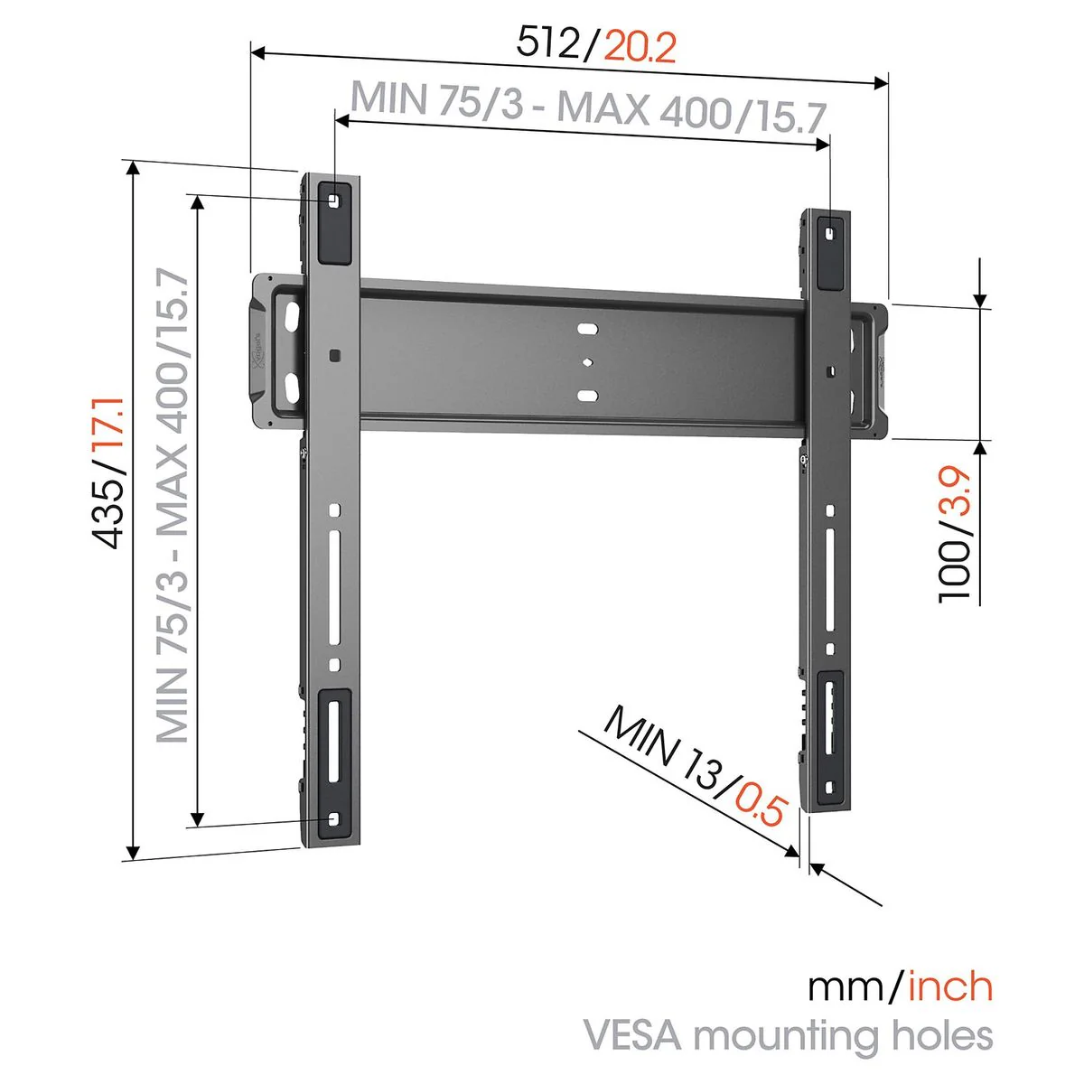 Vogels Elite TVM 5505 ULTRA SLIM, Vaste TV-beugel, voor 32-77 inch, VESA 400x400 - Image 5