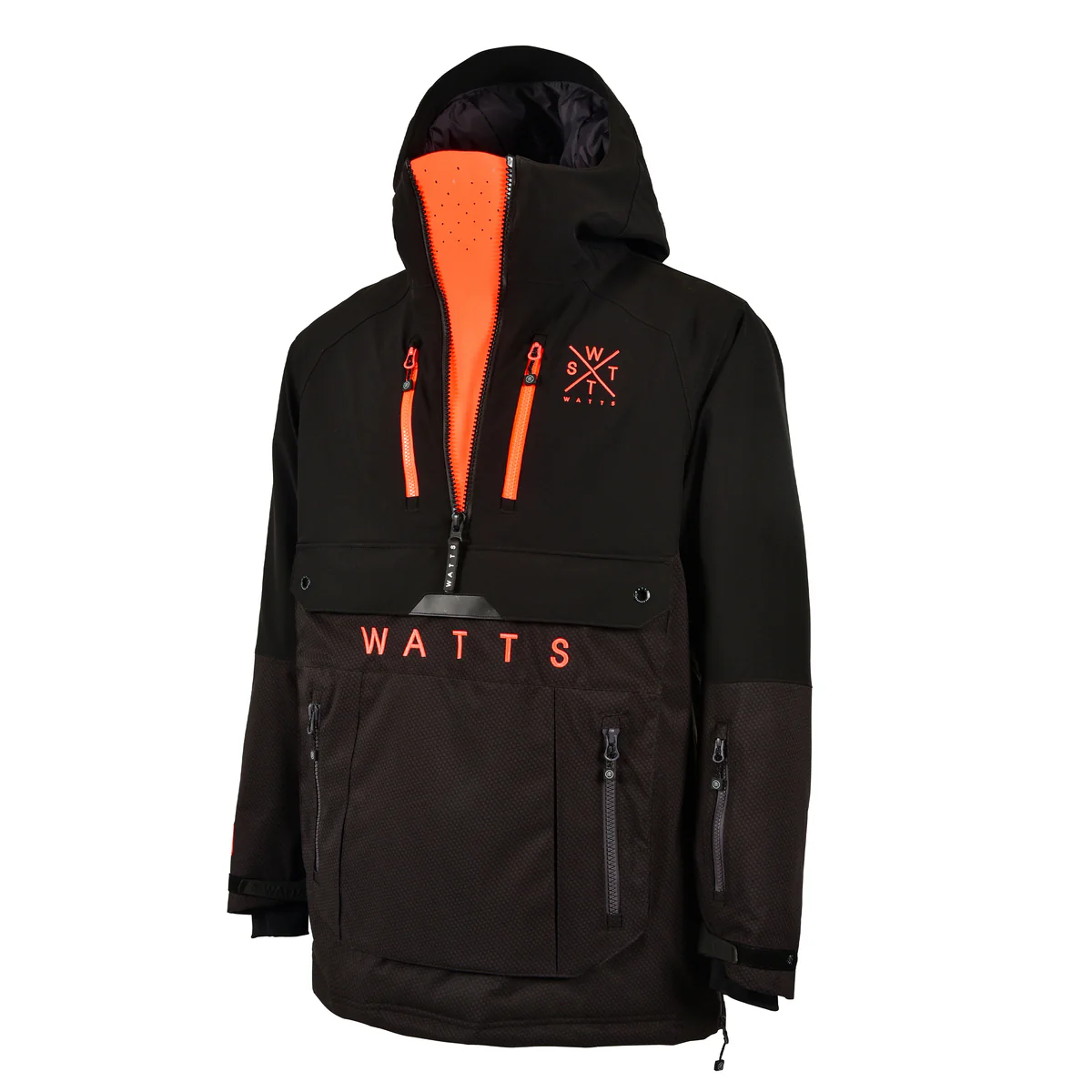 WATTS Jump Ski Jas Heren - Donkergrijs/Oranje - Image 2