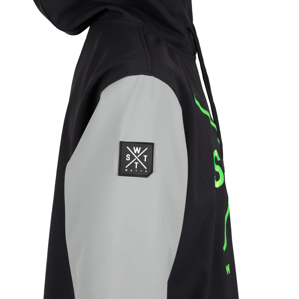 WATTS Orbital Softshell Ski Jas - Lichtgrijs/Groen - Image 4