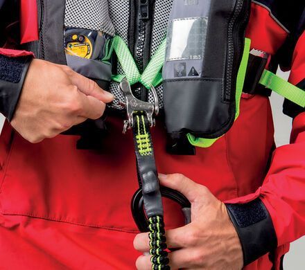 Wichard 7069 Proline'R Releasable veiligheidslijn 2 m, vast 1 m met 3 haken - Image 2