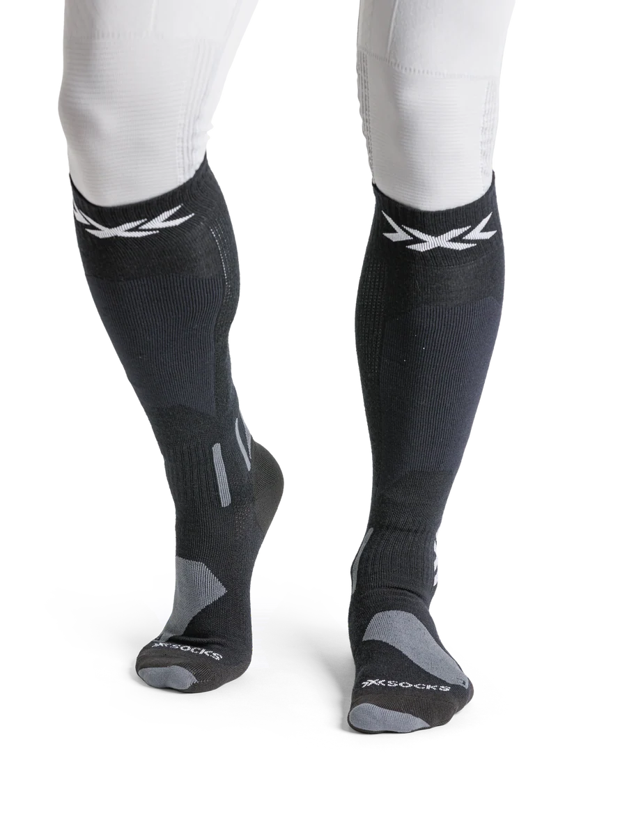 X-Socks Ski Discover Merino OTC skisokken zwart/grijs unisex - Image 2