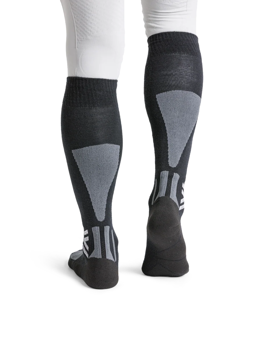 X-Socks Ski Discover Merino OTC skisokken zwart/grijs unisex - Image 4